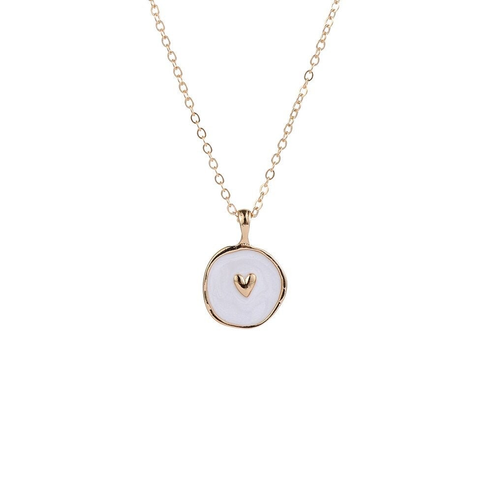 Cute Moon Necklace, Heart Necklace, Star Necklace, Tiny Moon Gold Necklace, Half Moon Gold Necklace