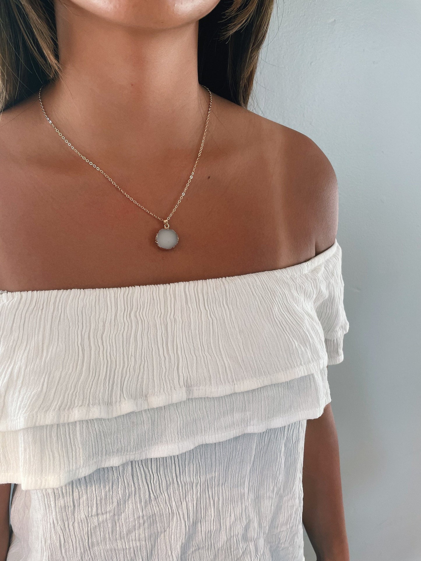 Healing Crystal Necklace, Rose Quartz Gold Pink Necklace for Women, Opal & Black Obsidian Stone, Gift for Her
