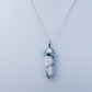 Howlite Silver Crystal Necklace, White Howlite Healing Stone Jewelry, Marble Necklace for Women