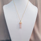 Rose Quartz Gold Pink Healing Stone Crystal Necklace