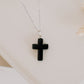 Cross Crystal Gemstone Healing Stone Necklace