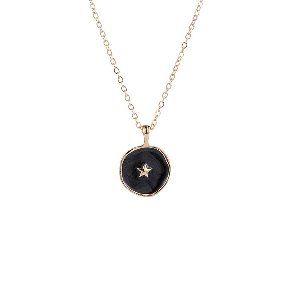 Cute Moon Necklace, Heart Necklace, Star Necklace, Tiny Moon Gold Necklace, Half Moon Gold Necklace