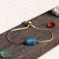 Blue Apatite Adjustable Gold Bracelet, Apatite Healing Crystal Stone Jewelry