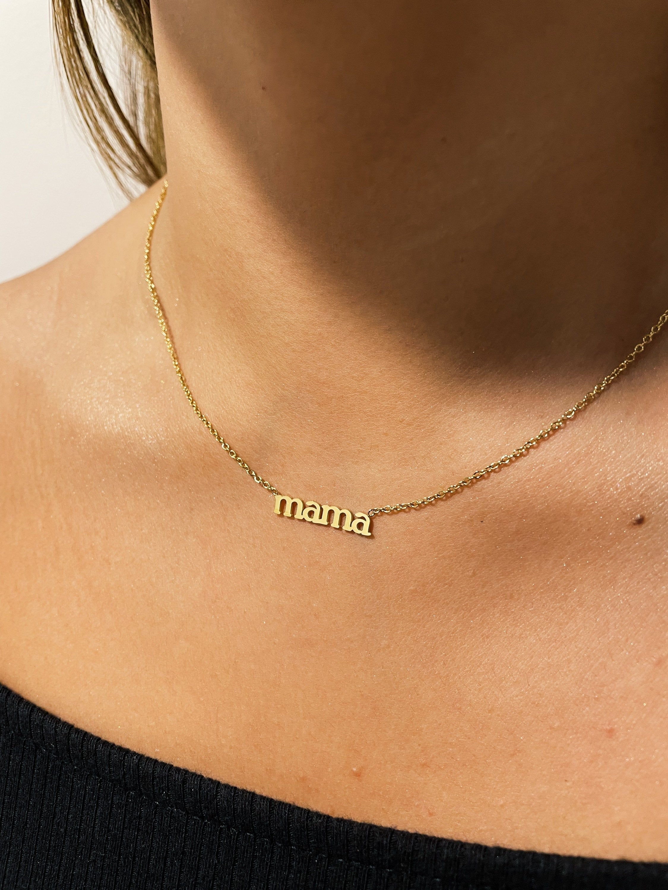 Buy 18K Gold Mama Necklace, Gift for Mom, Mom Necklace, Mother's Day Gift,  Gift for New Mom, New Mom Gifts, Minimalist Necklaces for Mother Online in  India - Etsy