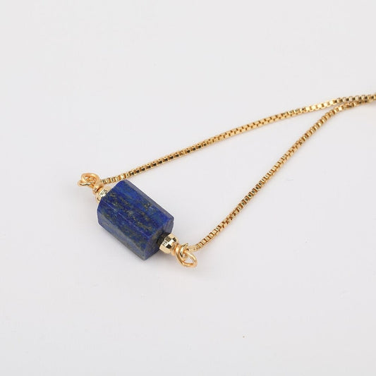 Lapis Adjustable Gold Bracelet, Lapis Lazuli Healing Crystal Stone Jewelry, September Birthstone Gemstone
