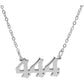 Angel Number Necklace - 111 222 333 444 555 666 777 888 999 Devil Stainless Steel Necklace, Old English Angel Necklace