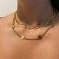 Paper Clip 18k Gold Necklace Choker, Rectangle Link Chain Necklace , Paperclip Gold Jewelry, Trendy Layering Necklace for Women