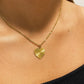 Sunburst Heart Necklace - 18K Gold Stainless Steel Necklace - Shining Sun Heart Pendant, Birthday Gift for Girlfriend